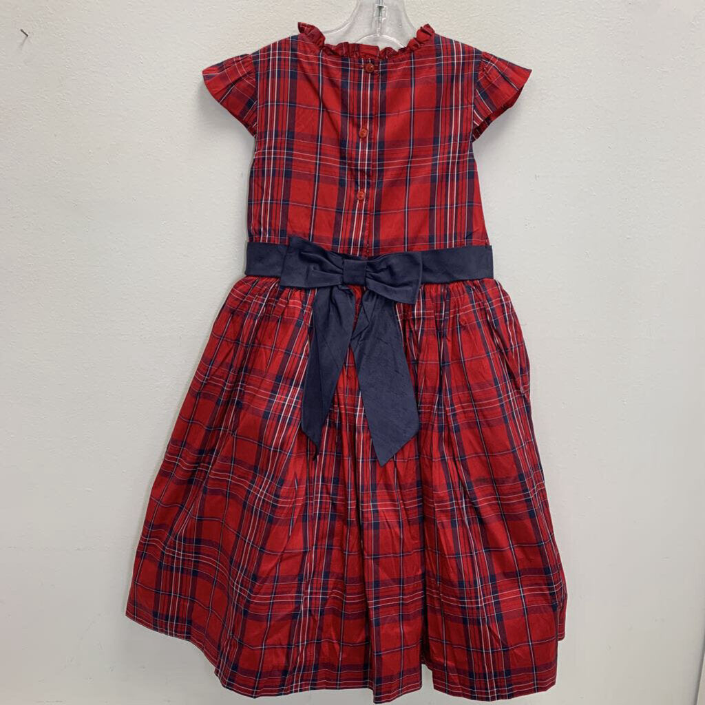 7: Holiday Silk Plaid Dress