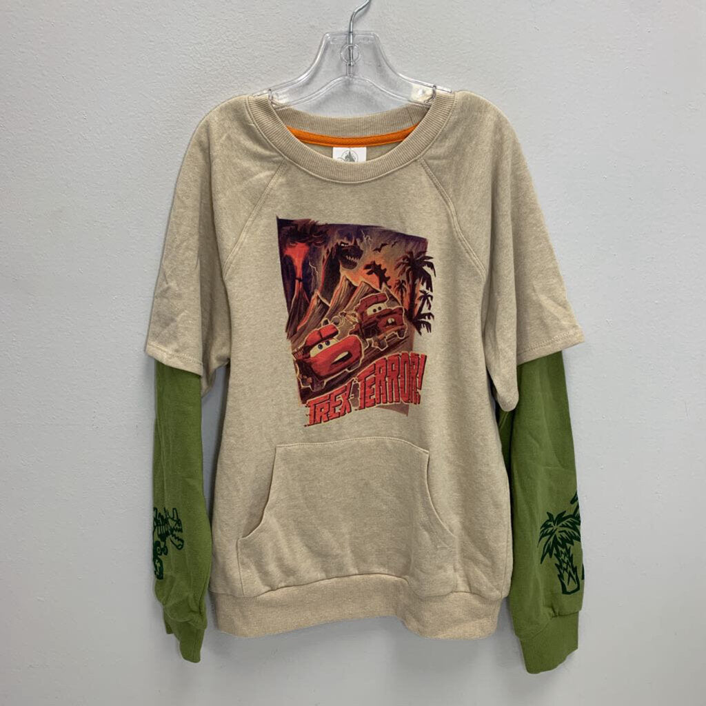 9/10: Disney Cars on the Road Layered Sweatshirt - T-Rex Terror