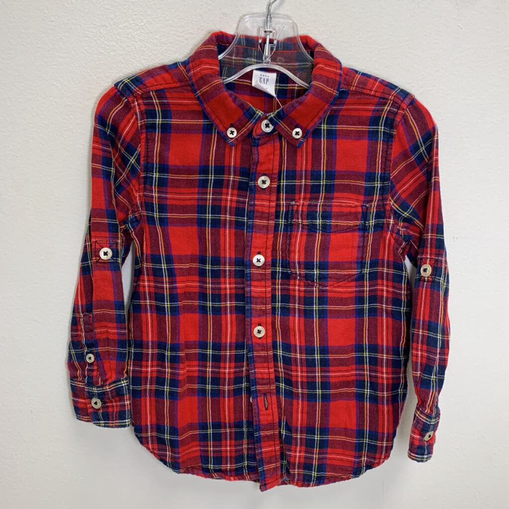 3T: Plaid Long Sleeve Shirt