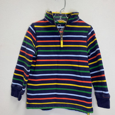 4-5Y: Striped 1/4 Zip Sweatshirt