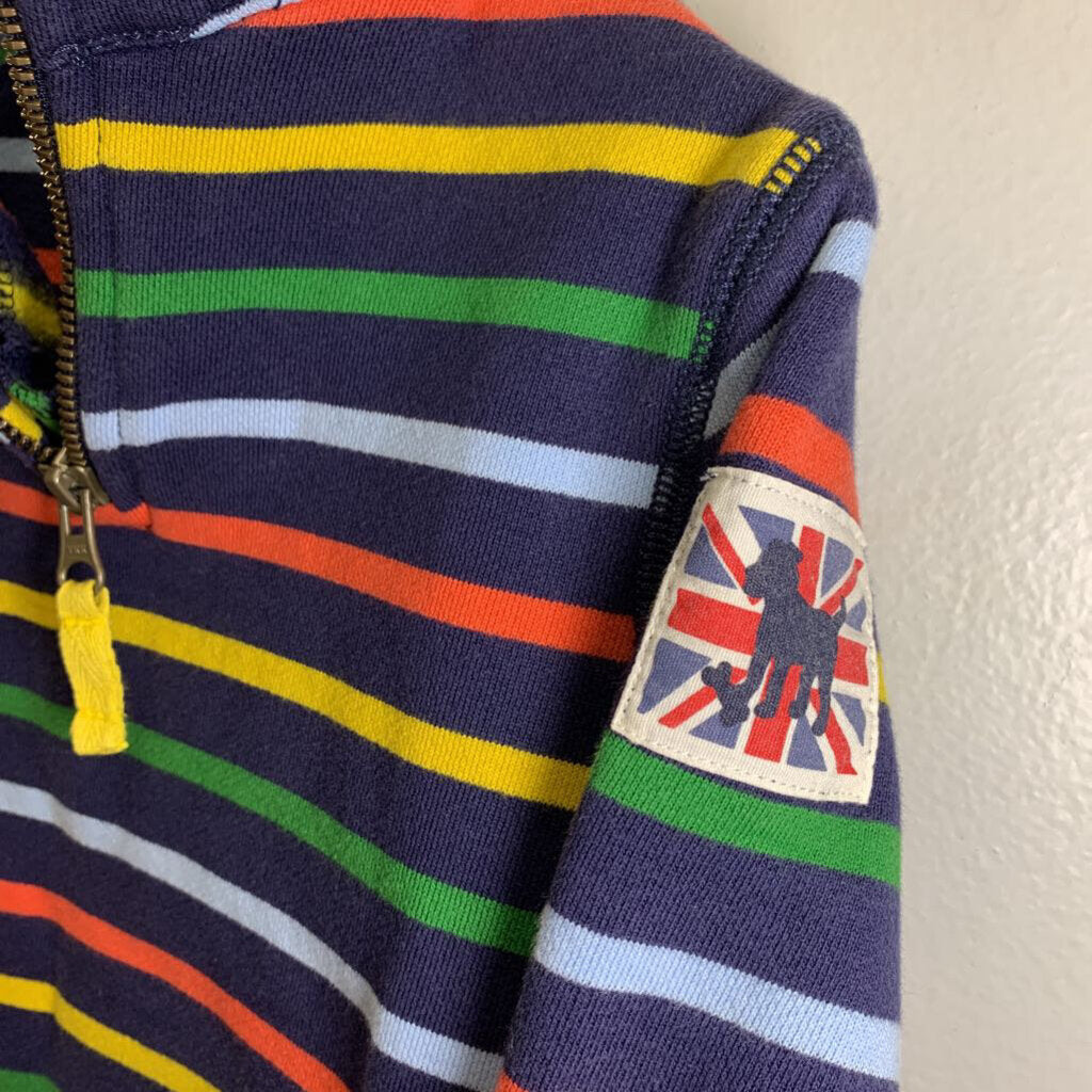 4-5Y: Striped 1/4 Zip Sweatshirt