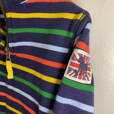 4-5Y: Striped 1/4 Zip Sweatshirt