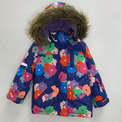5-6Y: All Weather Waterproof Coat - Navy Floral