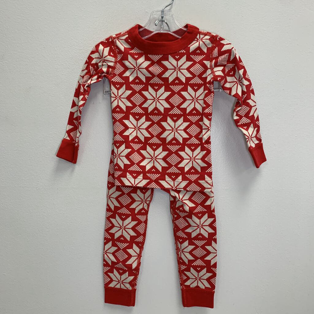 3T: Long John Pajama Set - Scandi Snowflake