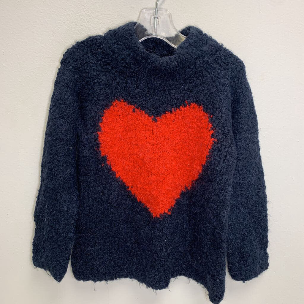 4-5: Boucle Mock Neck Sweater - Heart