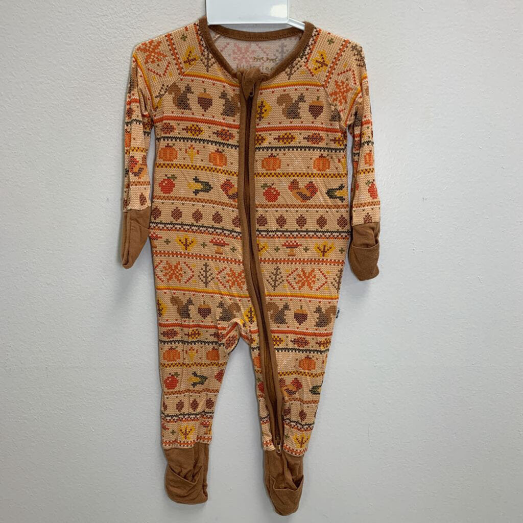 0-3M: Zippy Sleeper - Harvest Fair Isle