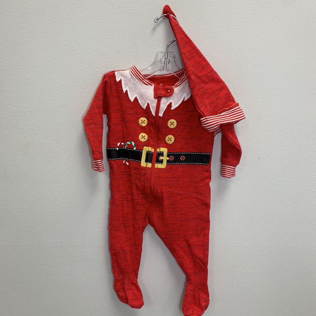 6M: Santa Zipper Sleeper + Cap
