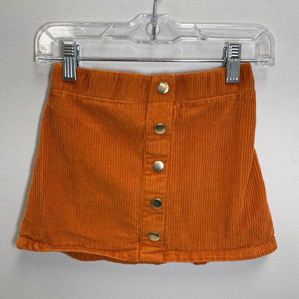 5-6: Corduroy Skirt w/ Decorative Buttons