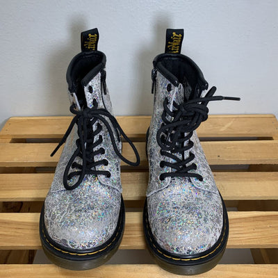 1: Junior 1460 Lace Up Boots - Disco Crinkle