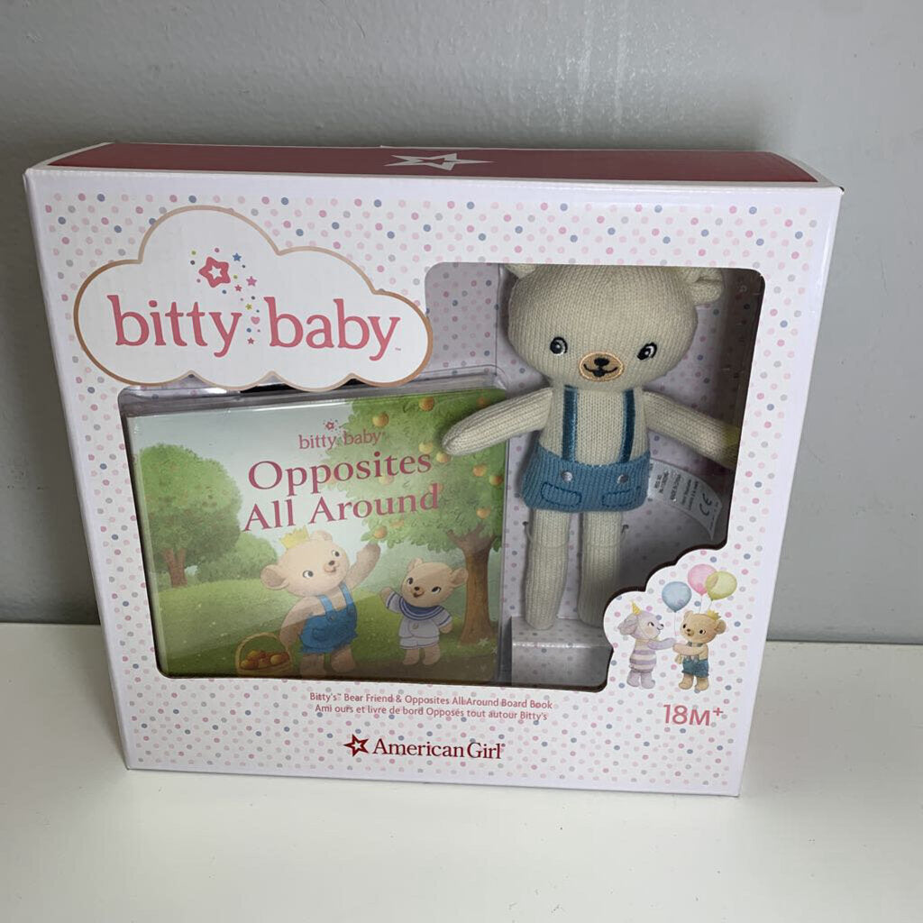 Bitty Baby Bear Friend & Opposites All Around Board Book NIB