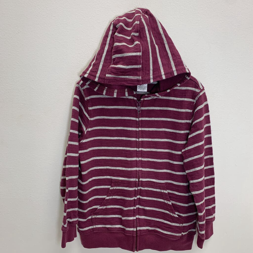 4T-5T: Striped Full Zipper Hoodie
