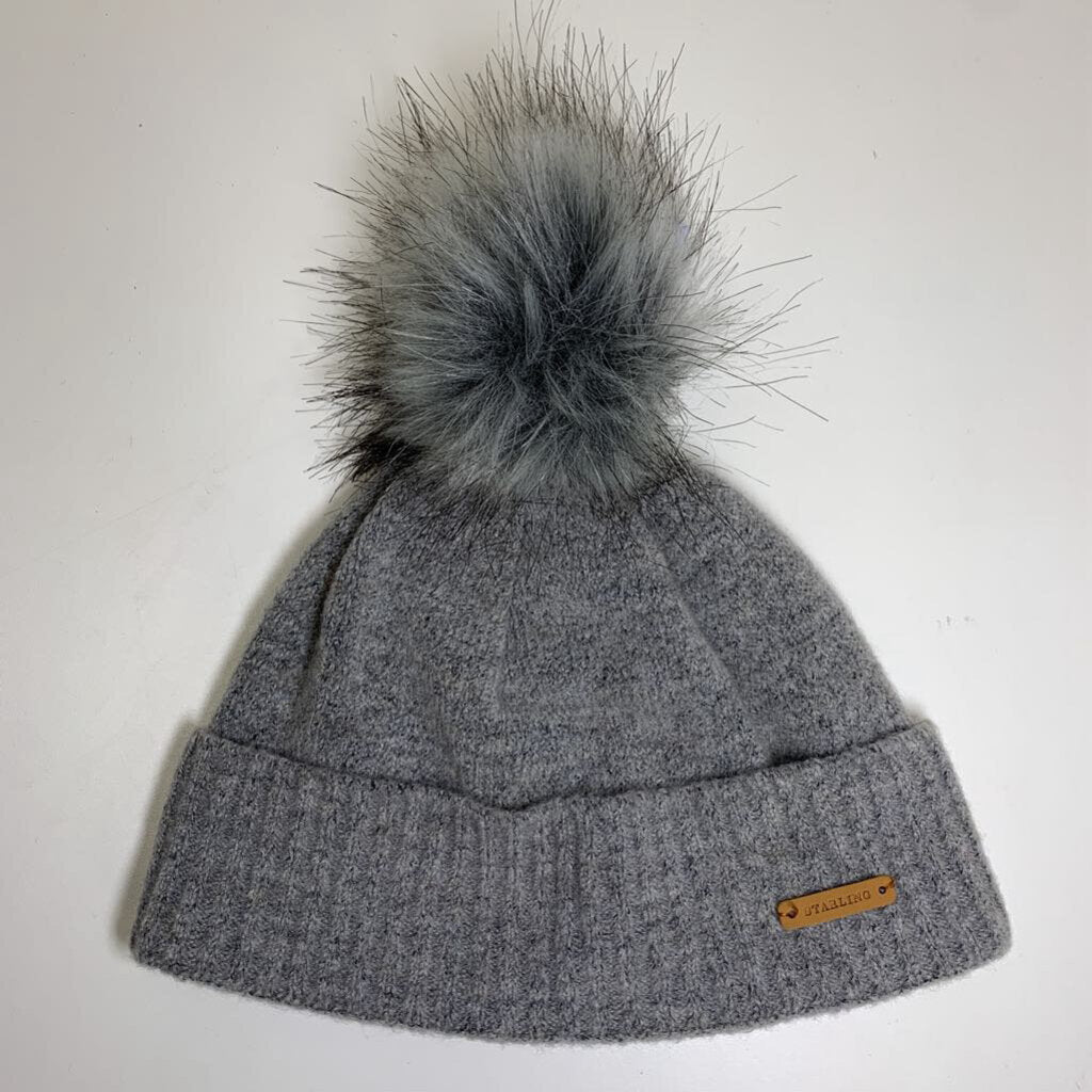 OS: Winter Hat with Fur Pom Pom
