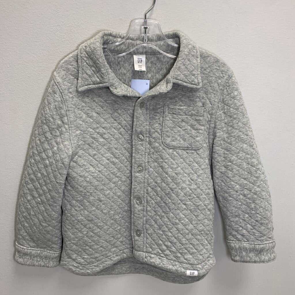 4T: Quilted Sweatshirt Jacket