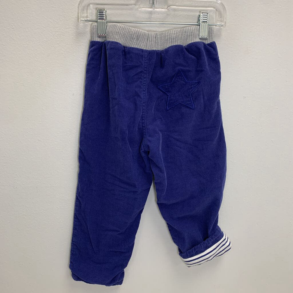 2-3Y: Corduroy Pants Cotton Lined - Embroidered Star