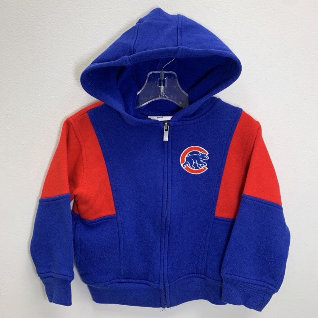 3T: Chicago Cubs Colorblock Zip Hoodie