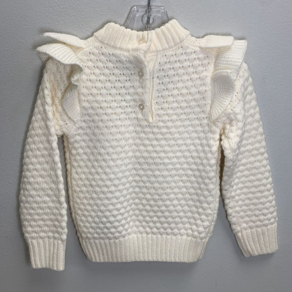 2T: Textured Ruffle Sweater