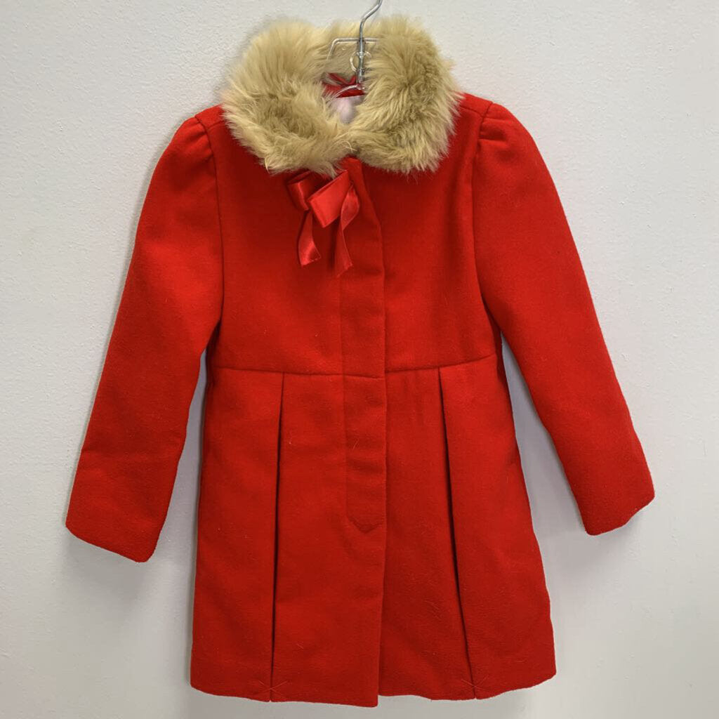 3-4: The Holiday Bow Coat - Faux Fur Collar
