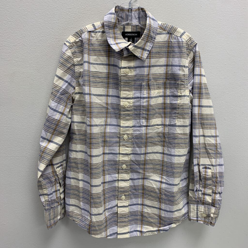 7-8Y: Plaid Button-Up Shirt