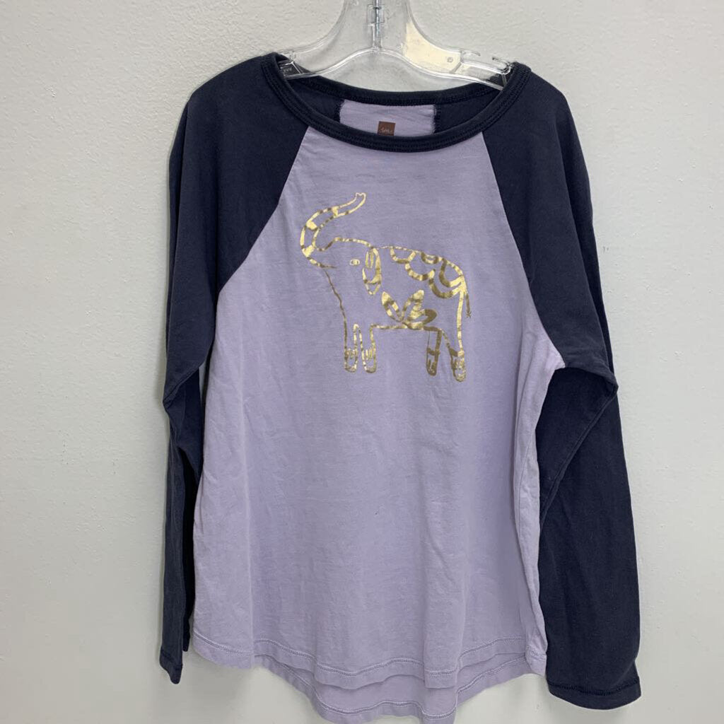 12: Raglan Long Sleeve T-Shirt - Elephant