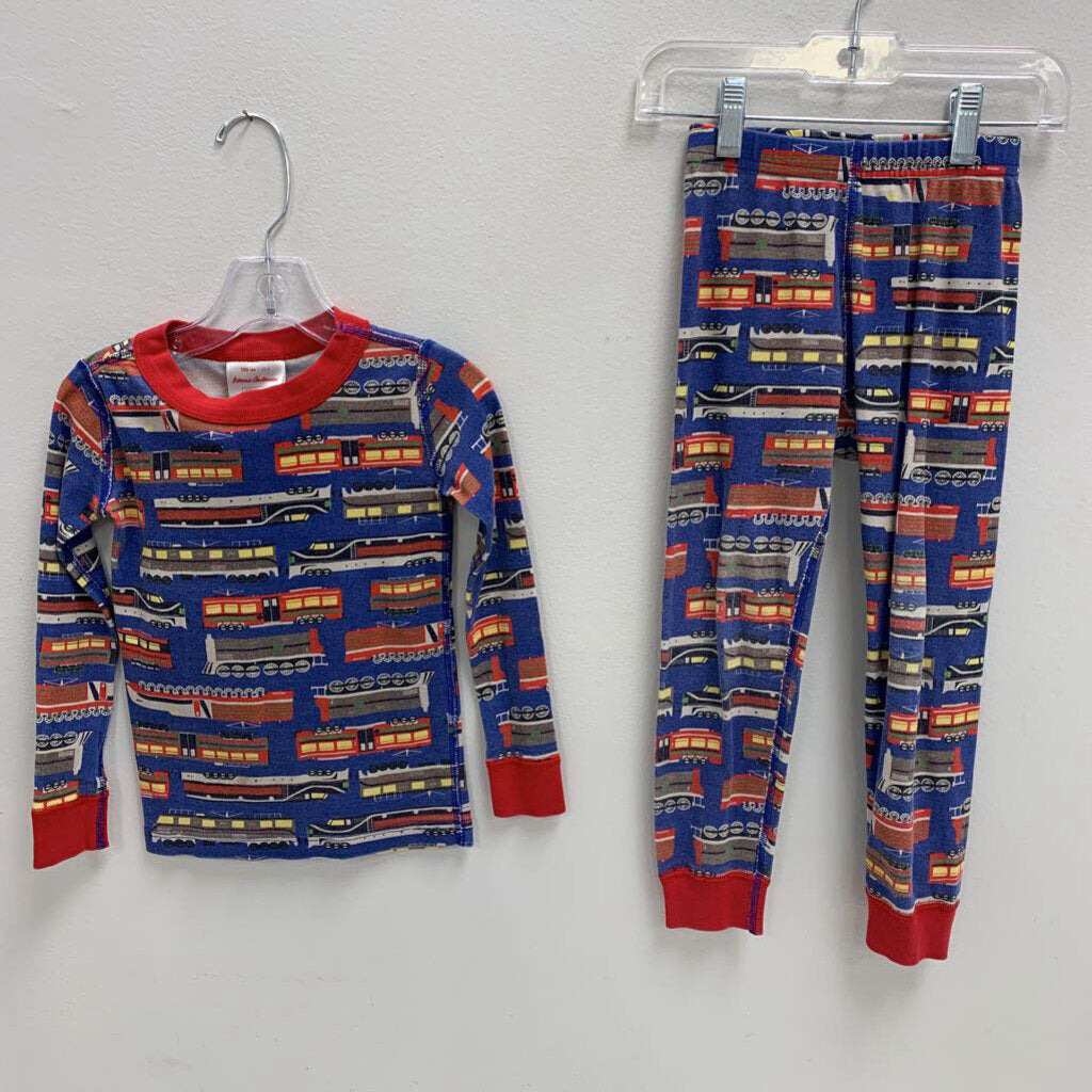 4: Long John Pajama Set - Trains