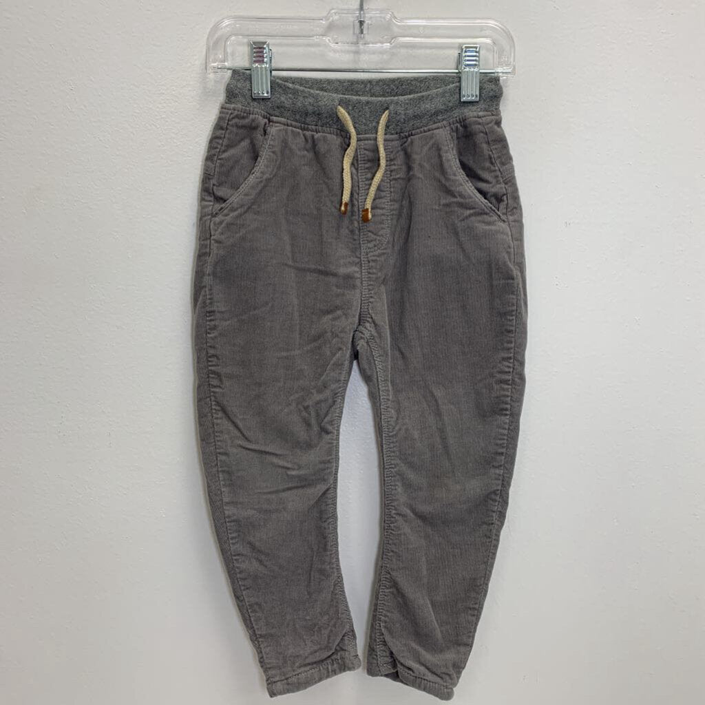 3-4: Corduroy Pants w/ Elastic Waist and Drawstring Tie