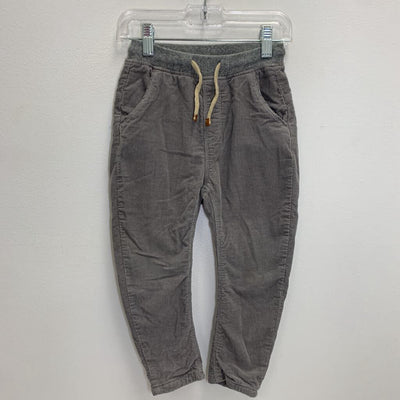 3-4: Corduroy Pants w/ Elastic Waist and Drawstring Tie