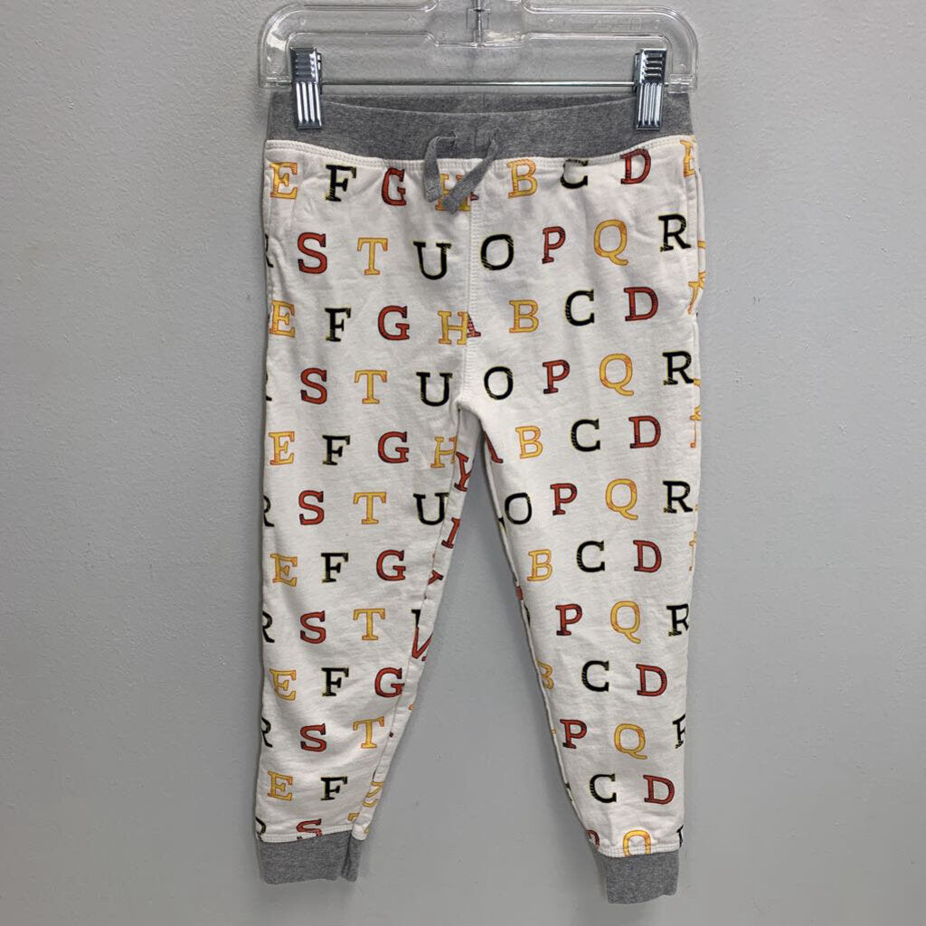 6-7: Cotton Joggers - Alphabet Print