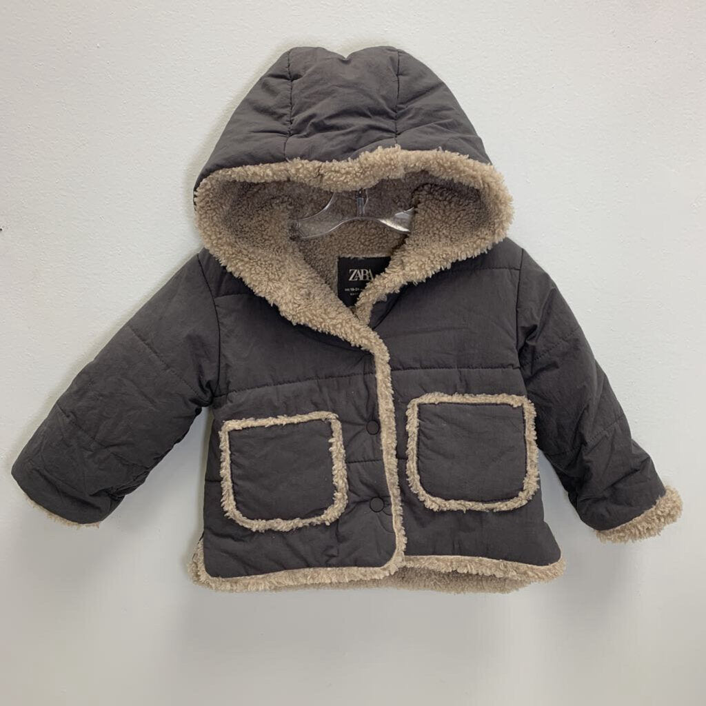 18-24M: Sherpa-Lined Hooded Jacket