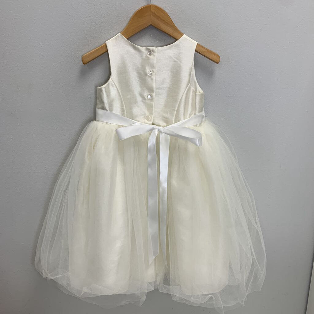 4: Sleeveless Dress, Tulle Bottom, Ribbon Waist