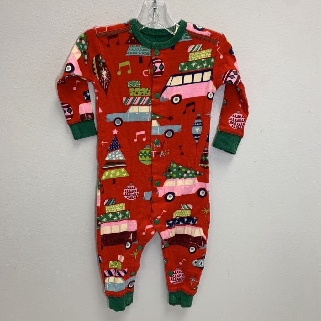 3-6M: Footless Sleeper - Christmas Tree Farm