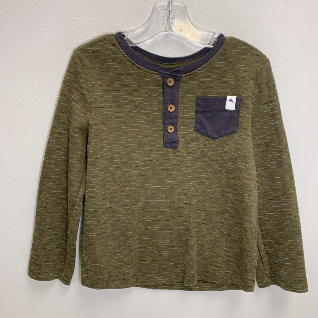 5T: Long Sleeve Henley Pocket Tee