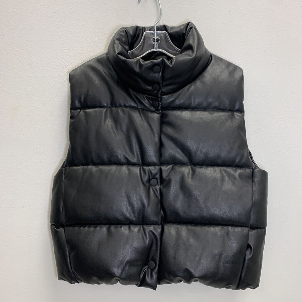 11-12: Faux Leather Puffer Vest