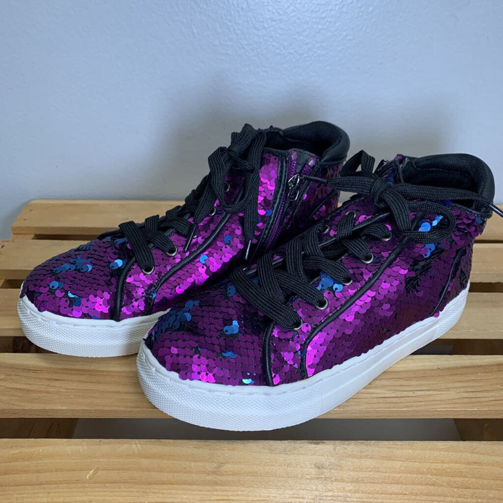 1: Reverse Sequin High Top Sneakers