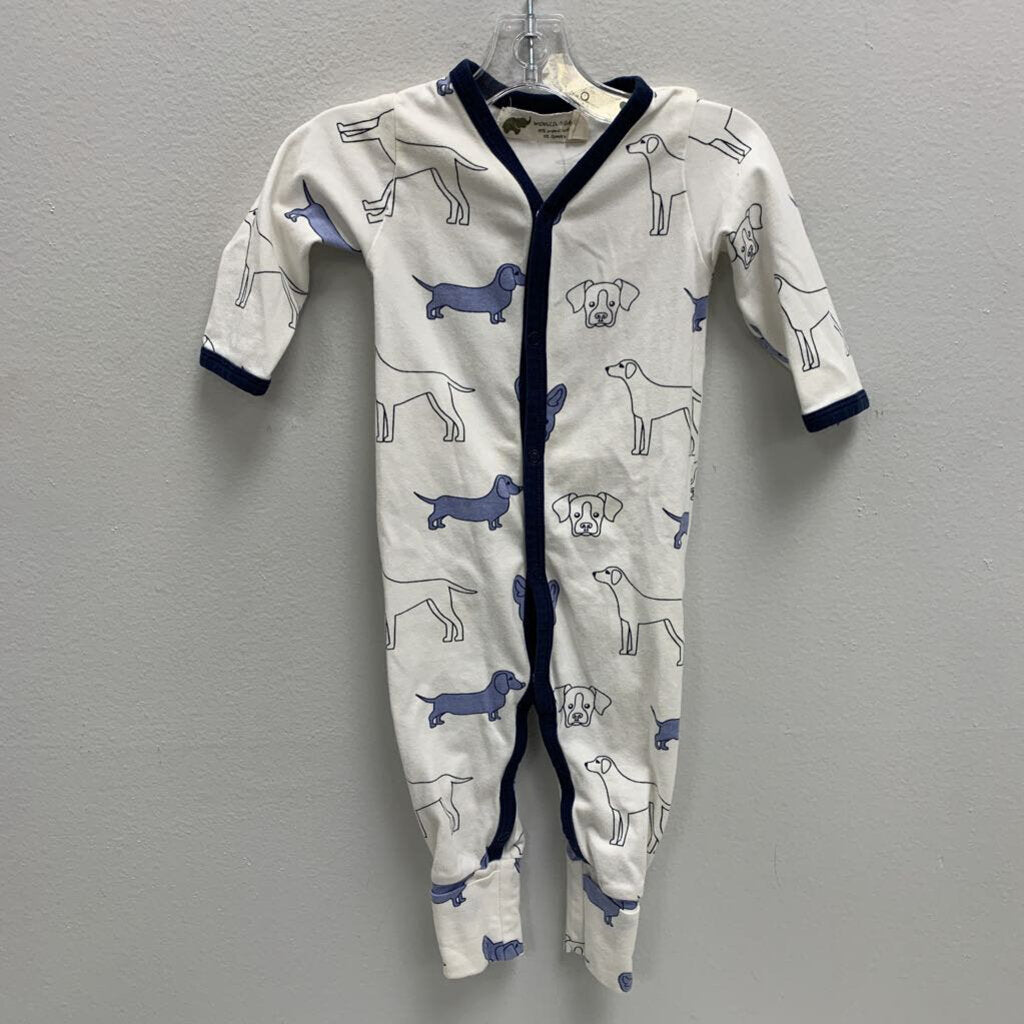 0-3M: Longsleeve Onesie - Dogs