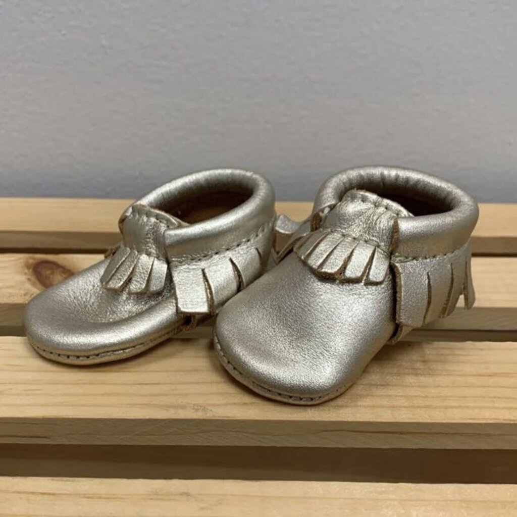 0: First Pair City Moccasin - Metallic
