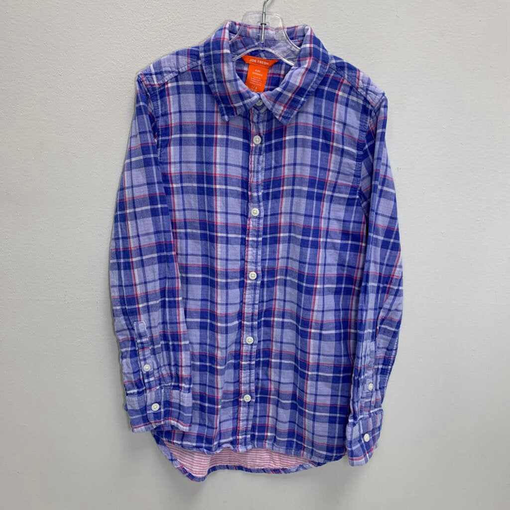 10-12: Plaid Long Sleeve Shirt