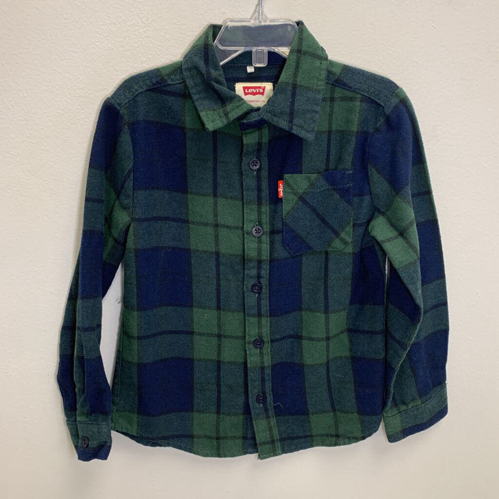 4-5: Plaid Flannel Long Sleeve Shirt