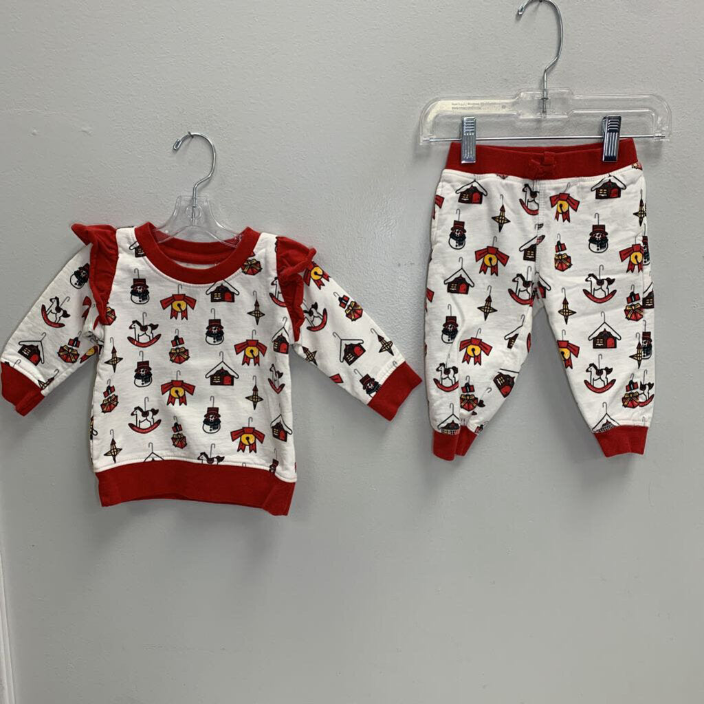 6-12M: Double Ruffle Sweatshirt + Joggers (9-12M) Ornaments