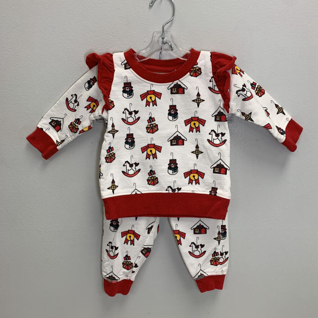 6-12M: Double Ruffle Sweatshirt + Joggers (9-12M) Ornaments