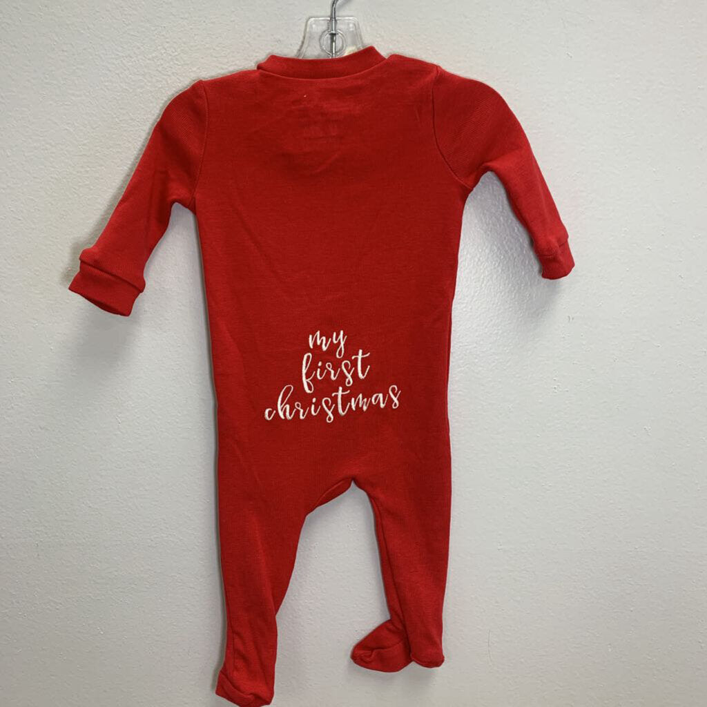 0-3M: Footed Sleeper - My First Christmas
