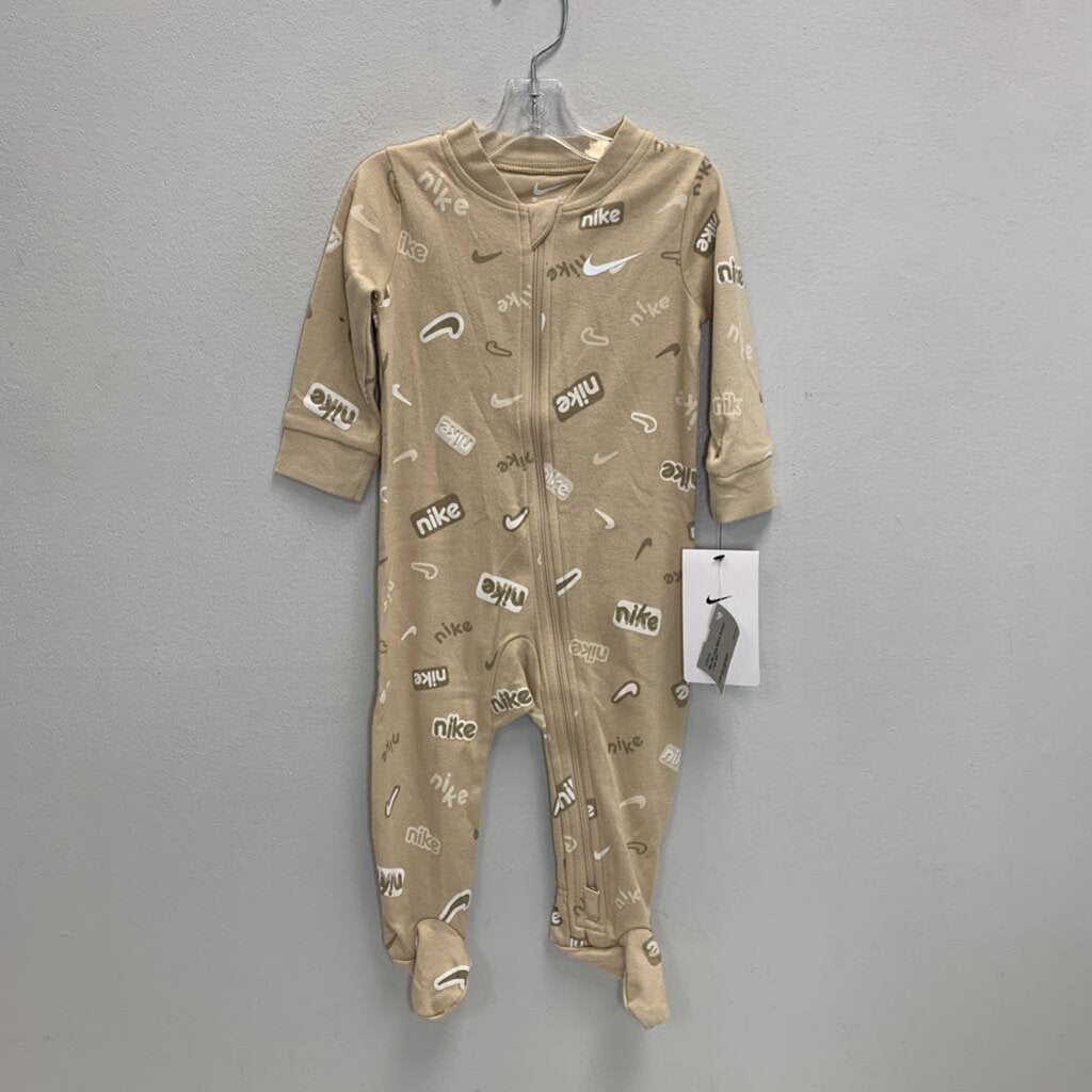 9M: Long Sleeve Romper - Logo NWT