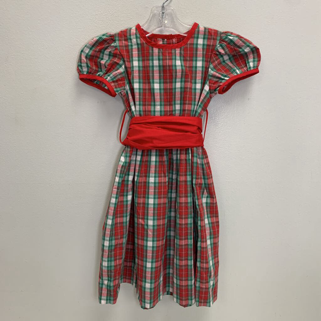 4T: Plaid Dress w/ Sash