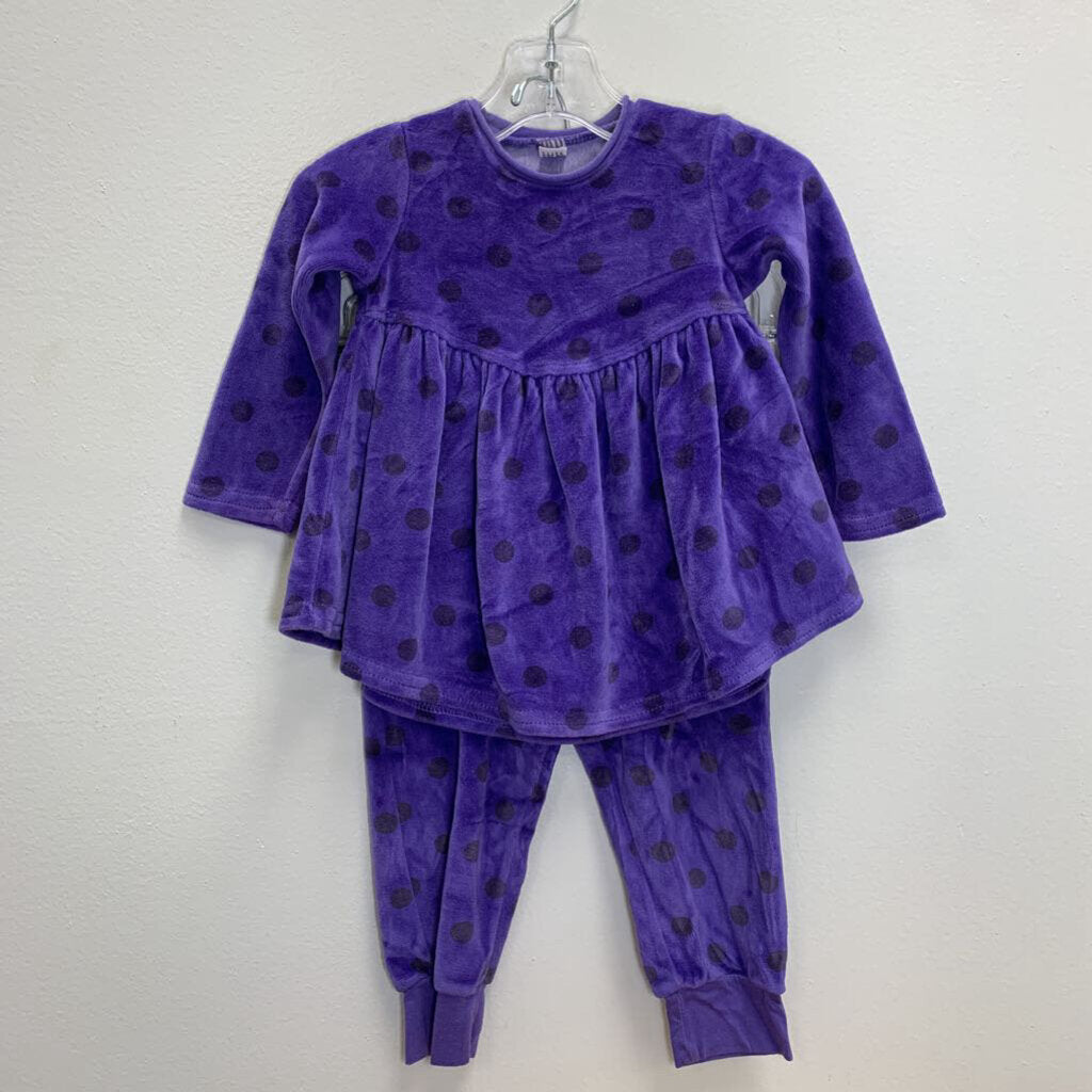 12M: Velour Polka Dot Matching Set