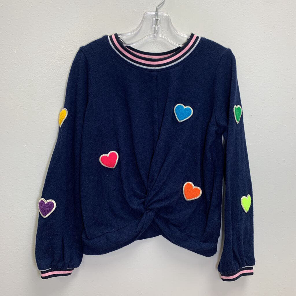 7: Sweater - Heart Applique - Knotted