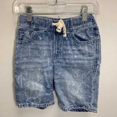 3T: Shark Drawstring Denim Shorts