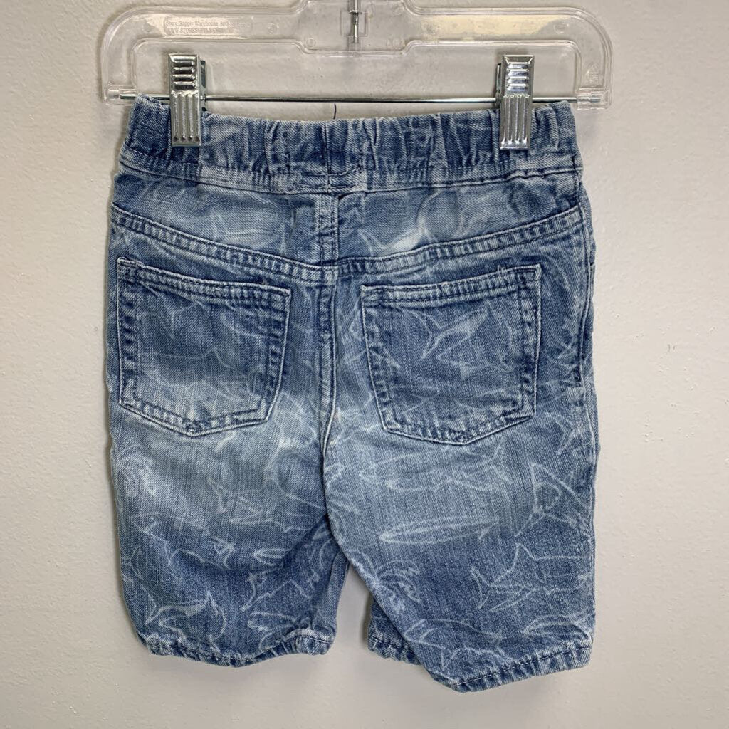 3T: Shark Drawstring Denim Shorts