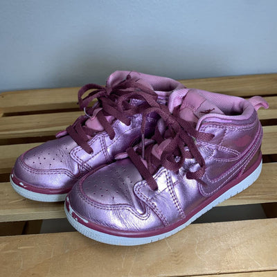 10: Jordan 1 Mid Pink Rise (GS) Sneakers AS IS