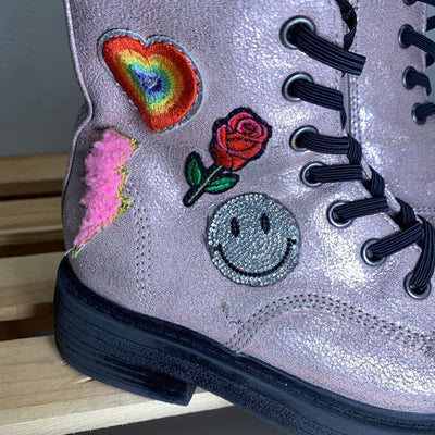 11: TLeader Metallic Patch Boots AS IS