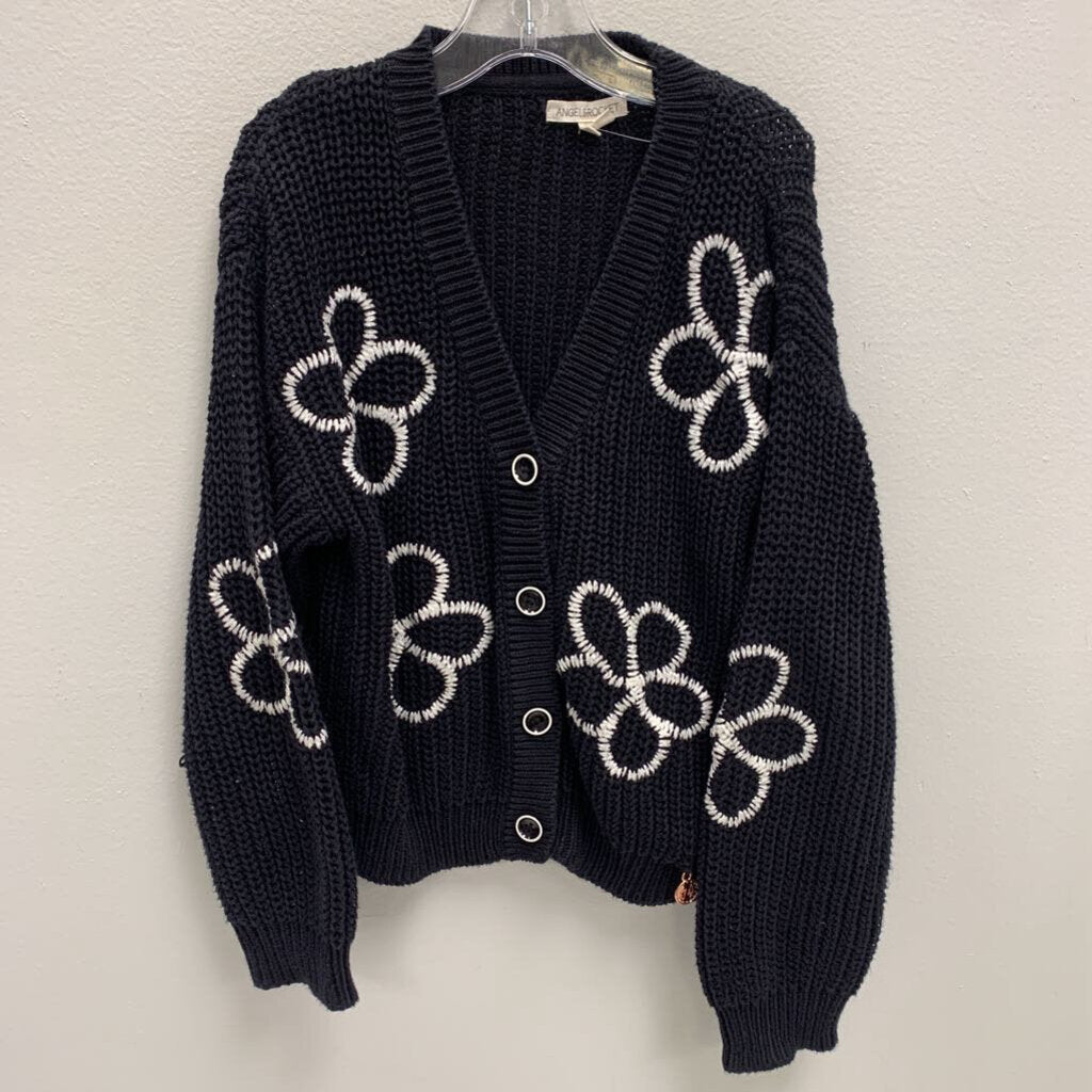 5-6: Knit Cardigan Sweater - Floral