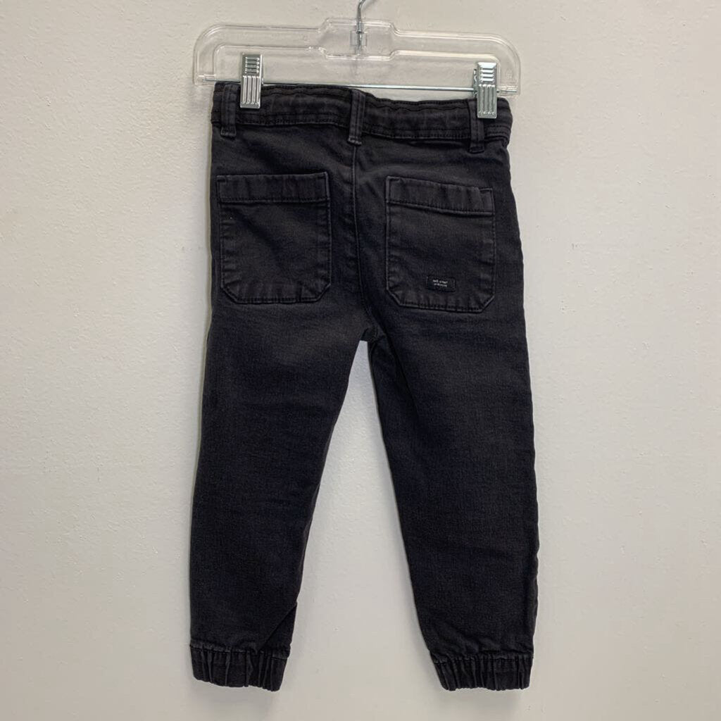 3: Drawstring Denim Joggers - Adjustable Waist